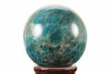 Bright Blue Apatite Sphere - Madagascar #241446-1
